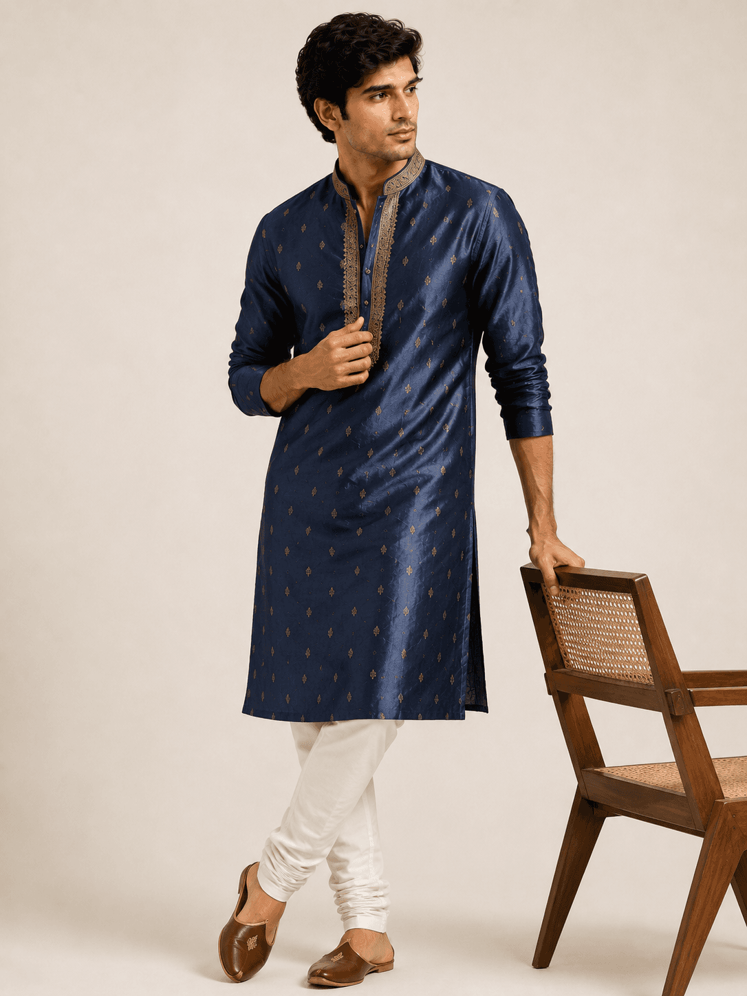 Men's Festive Silk Kurta